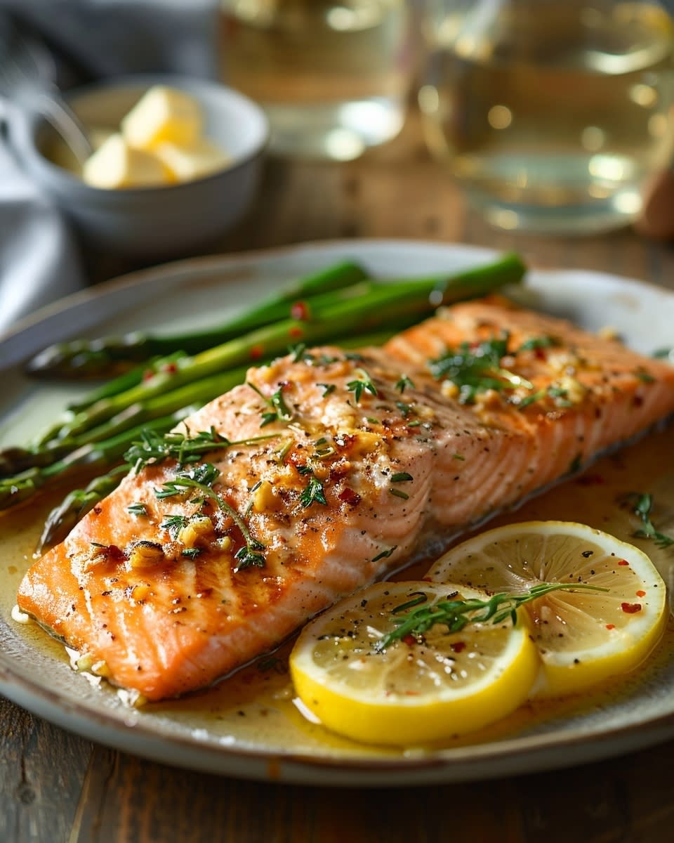 Garlic Lemon Baked Salmon