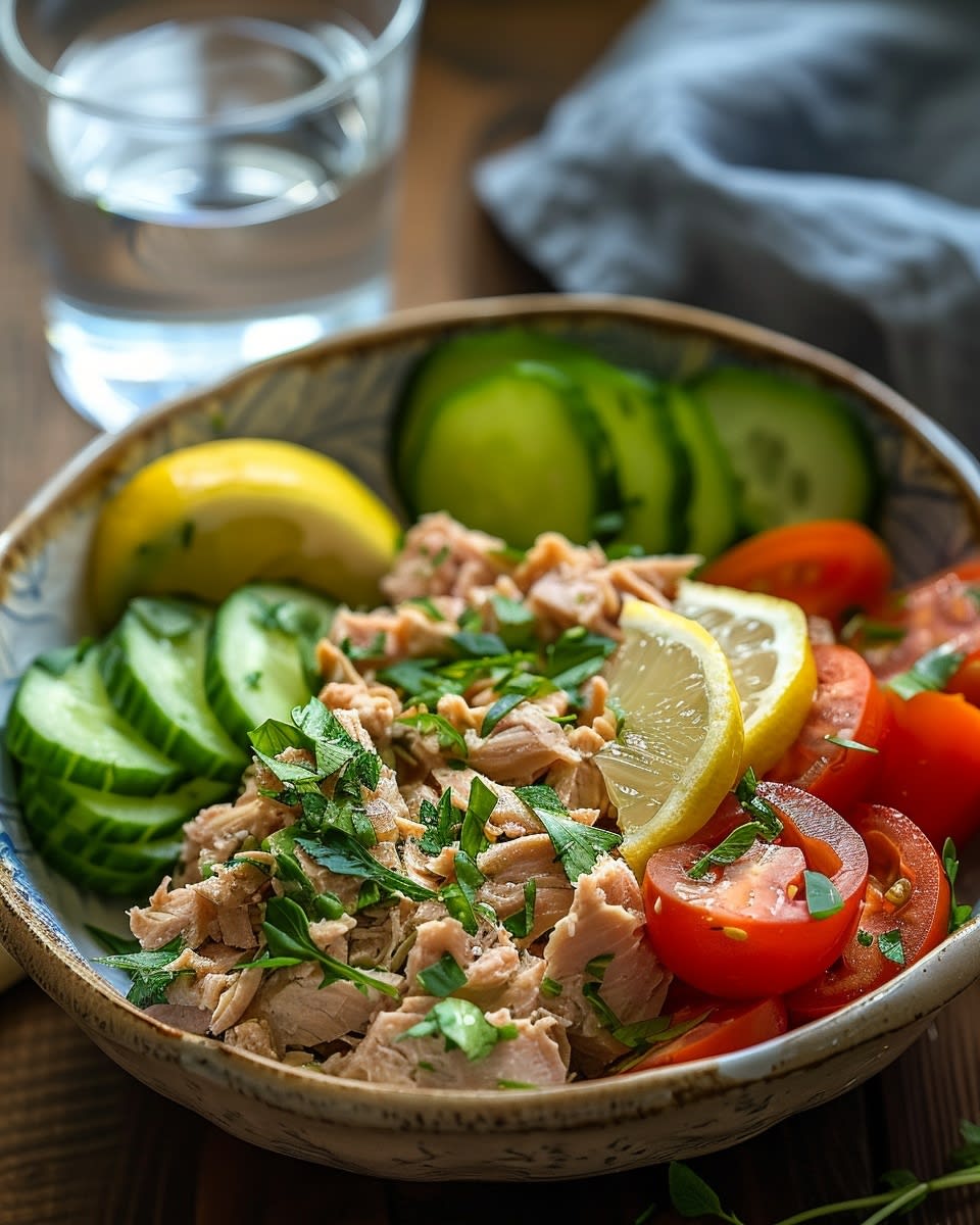 High Protein Tuna Avocado Bowl