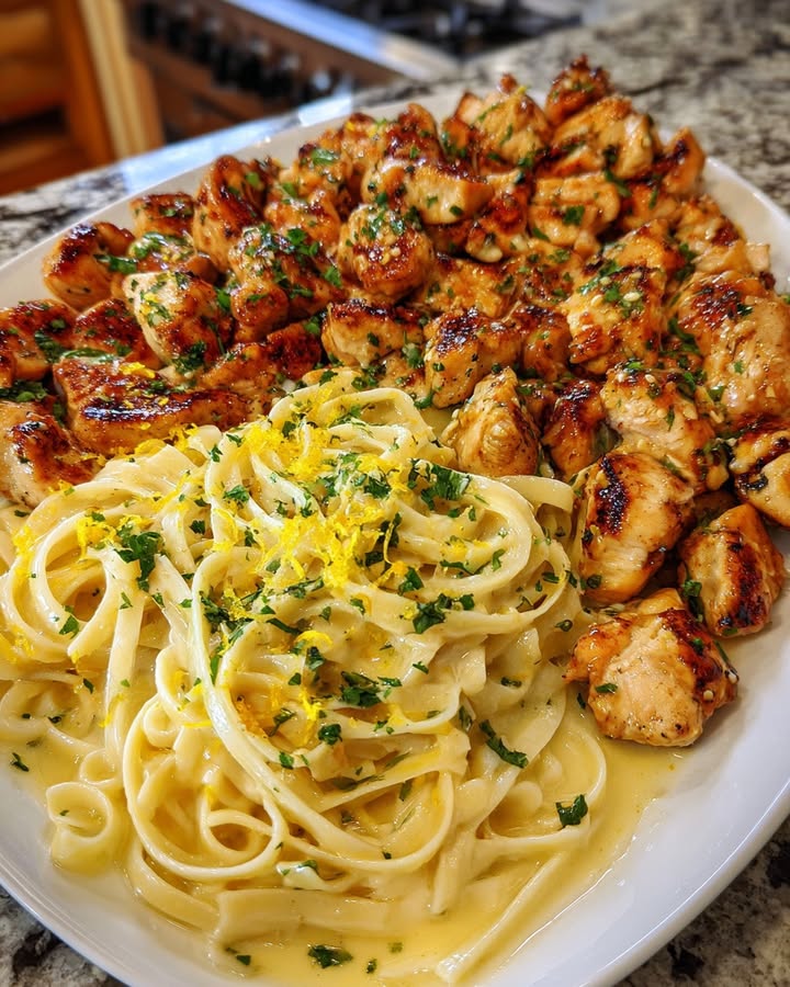 Lemon Garlic Chicken Pasta