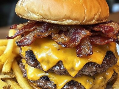 Ultimate Loaded Double Bacon Cheeseburger Recipe