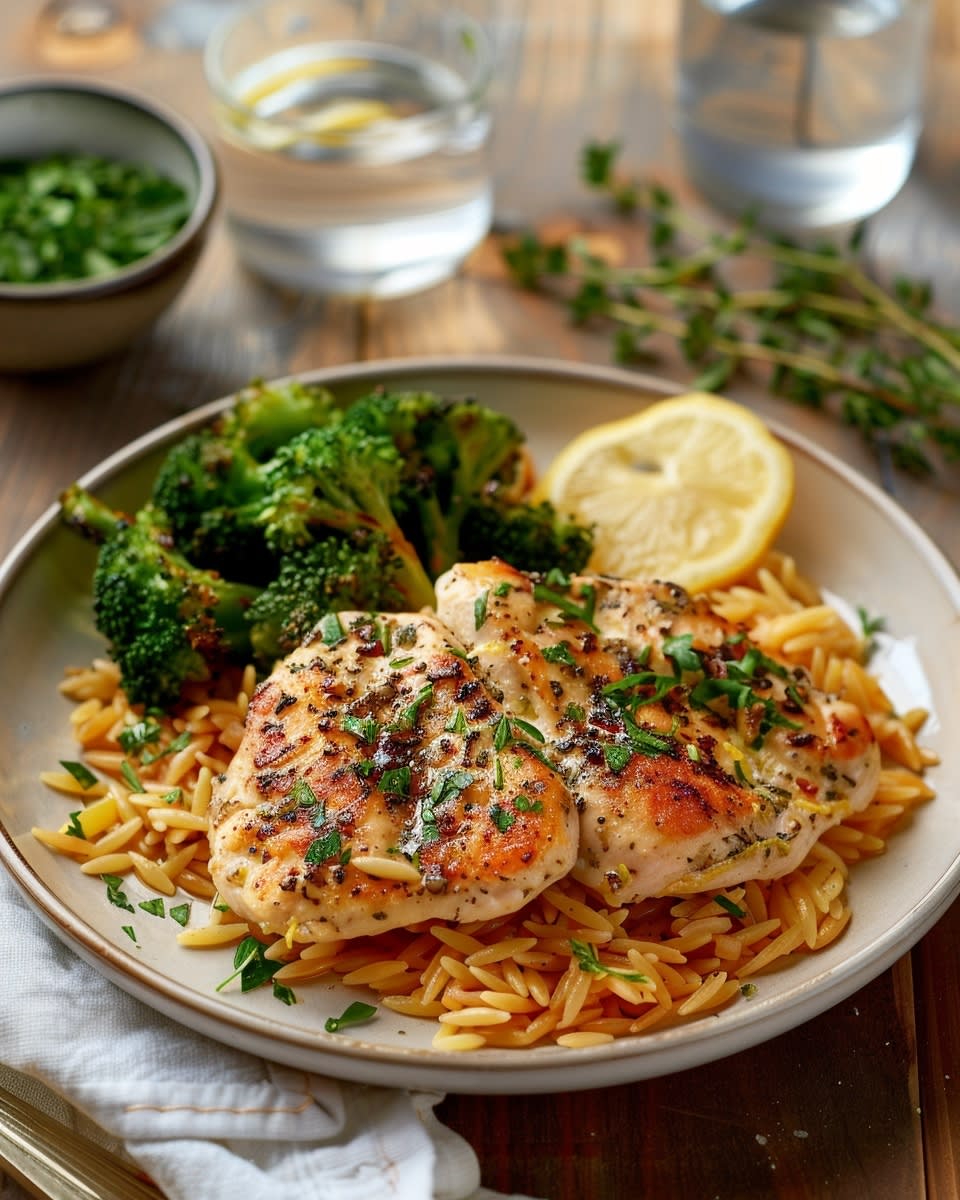 One-Pot Lemon Herb Chicken Orzo