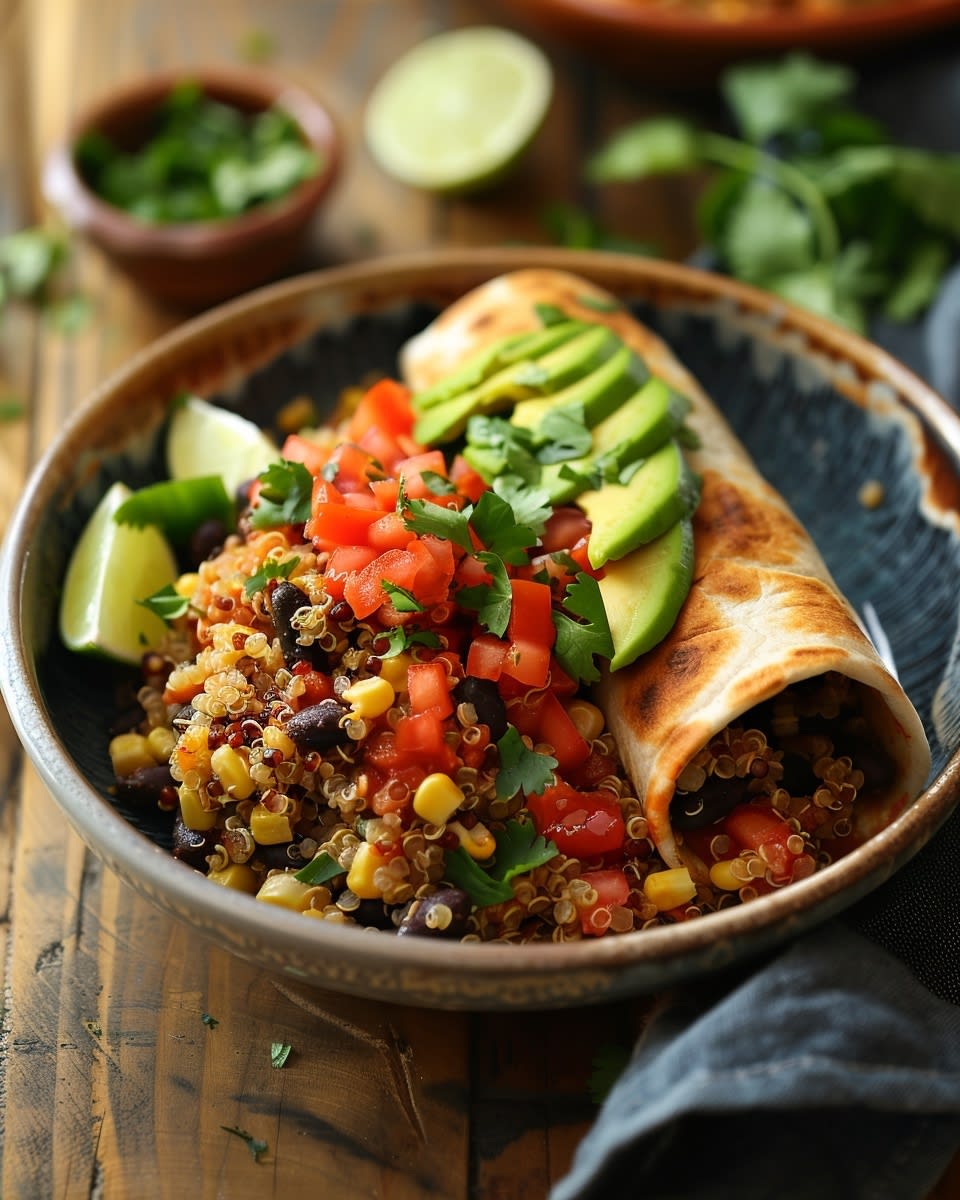 Quinoa Black Bean Burrito Bowl