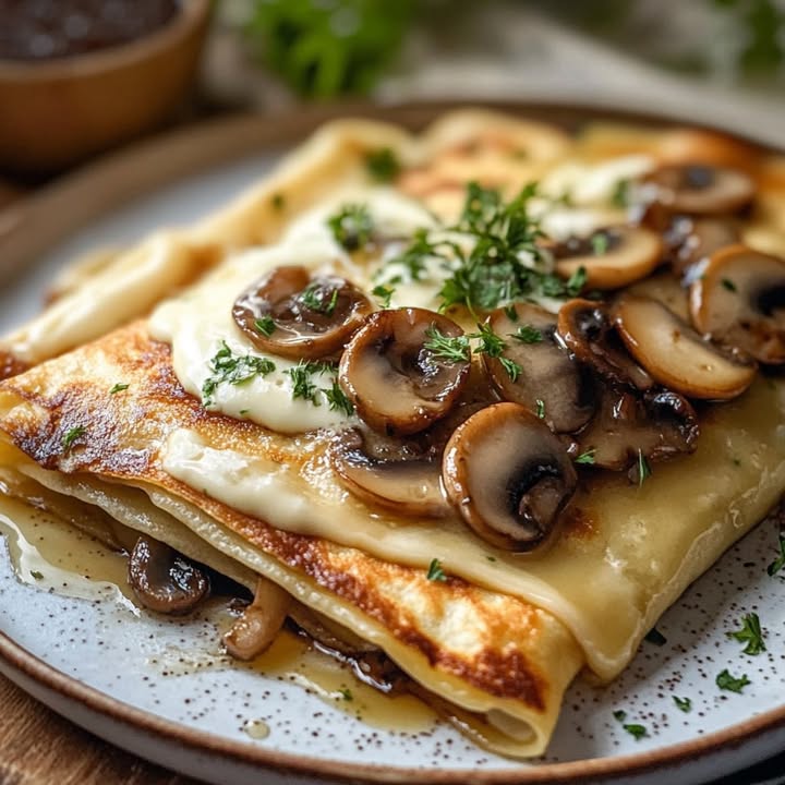 Savory Mushroom Crepes