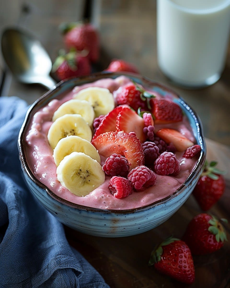 Strawberry Banana Smoothie Bowl