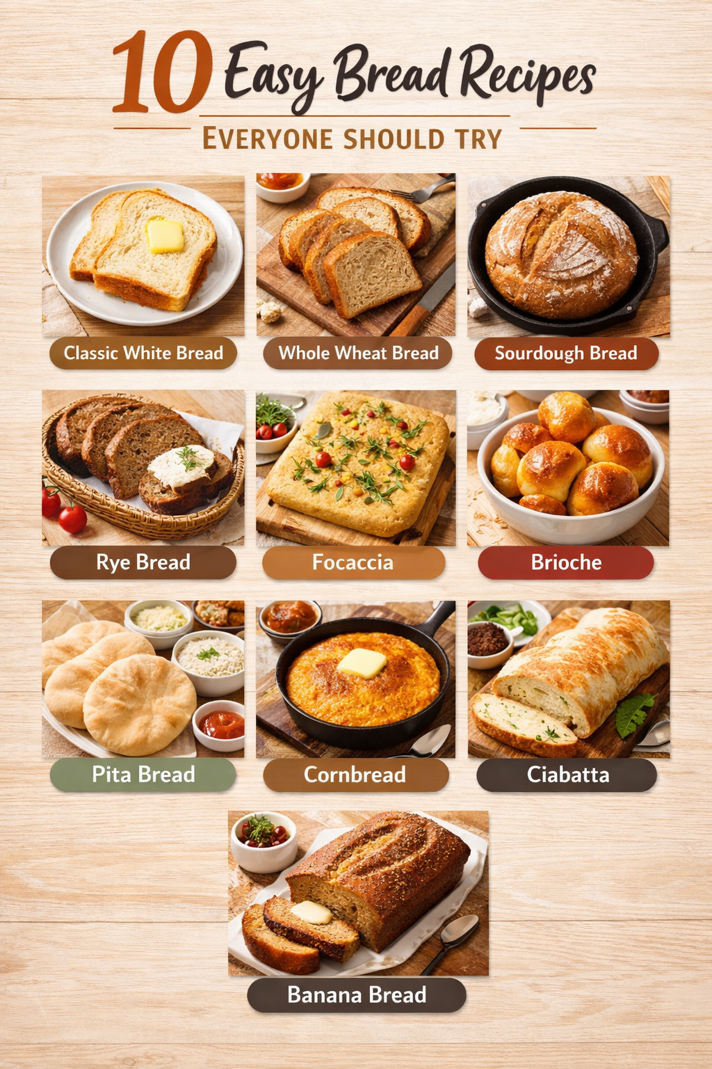 10 Easy Bread Recipes Everyone Should Try