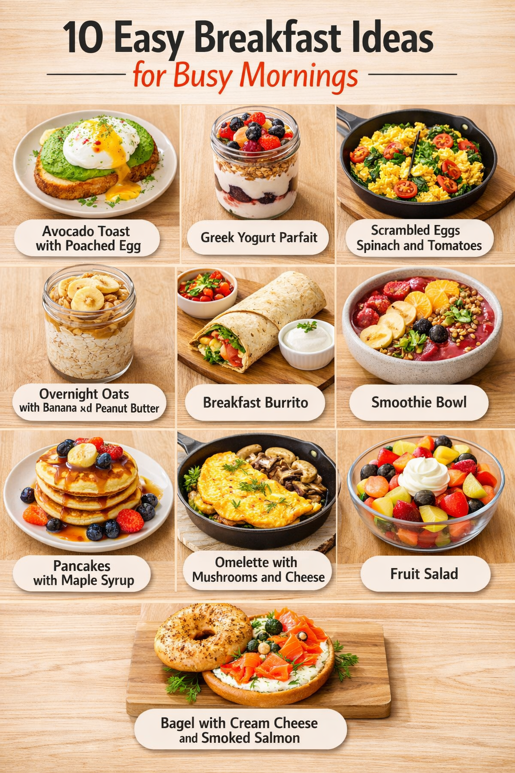 10 Easy Breakfast Ideas for Busy Mornings