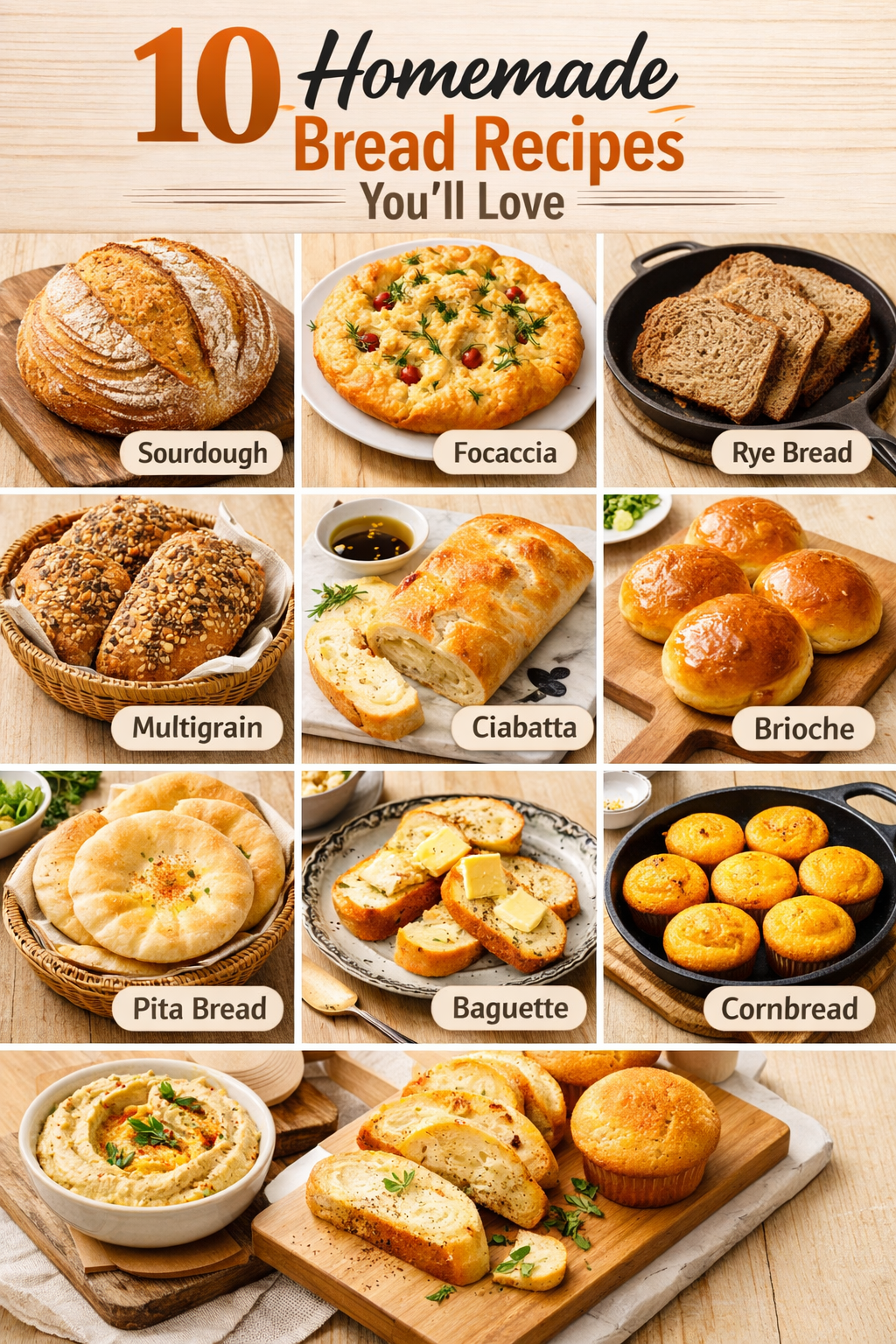 10 Homemade Bread Recipes You'll Love