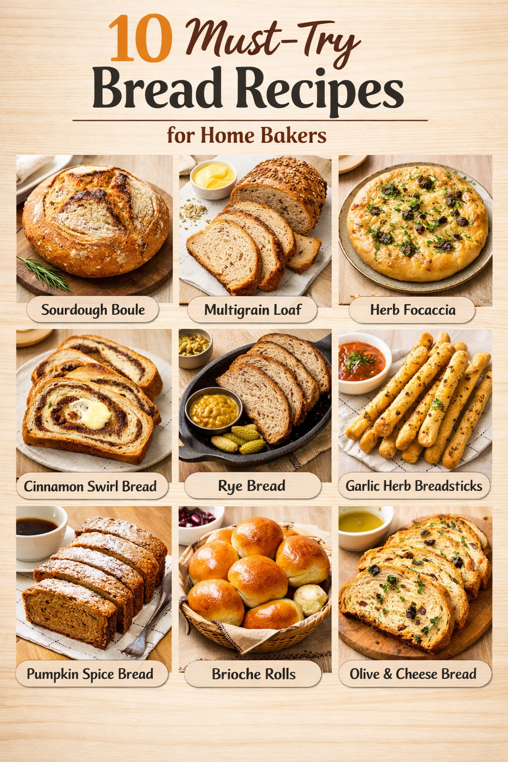 10 Must-Try Bread Recipes for Home Bakers