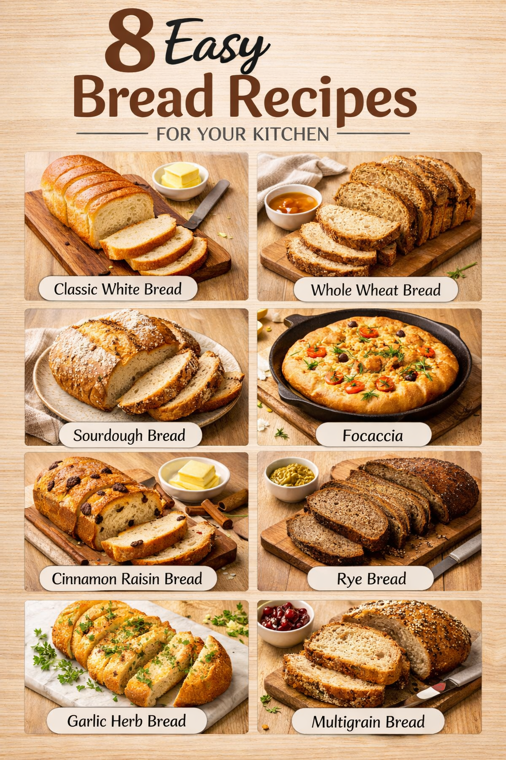 8 Easy Bread Recipes for Your Kitchen