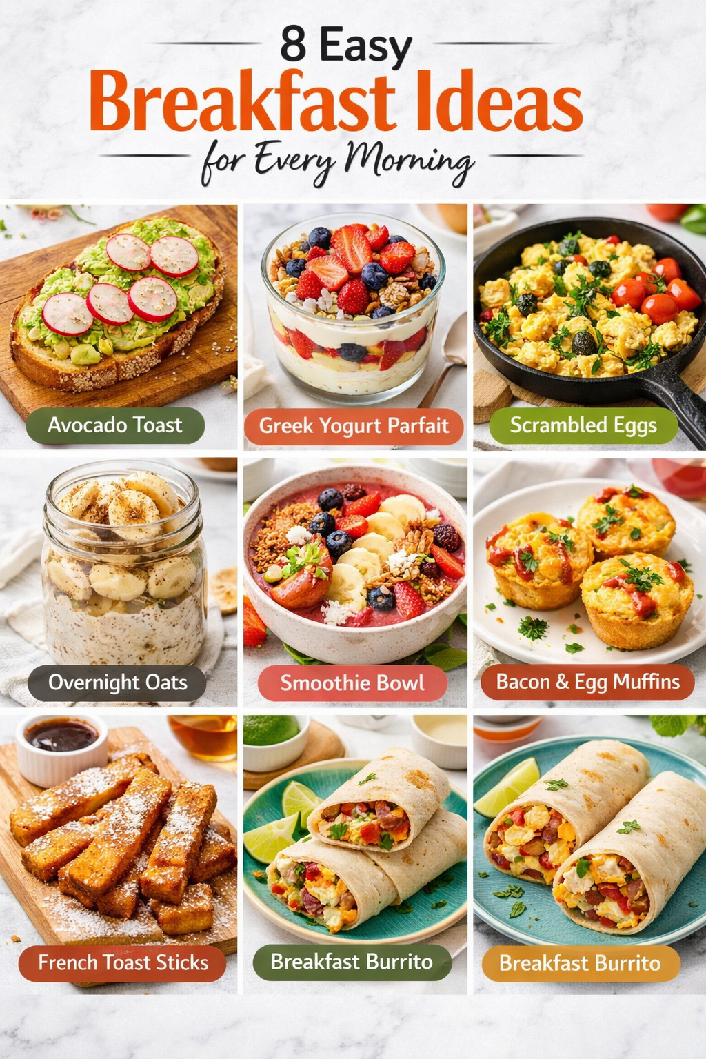 8 Easy Breakfast Ideas for Every Morning