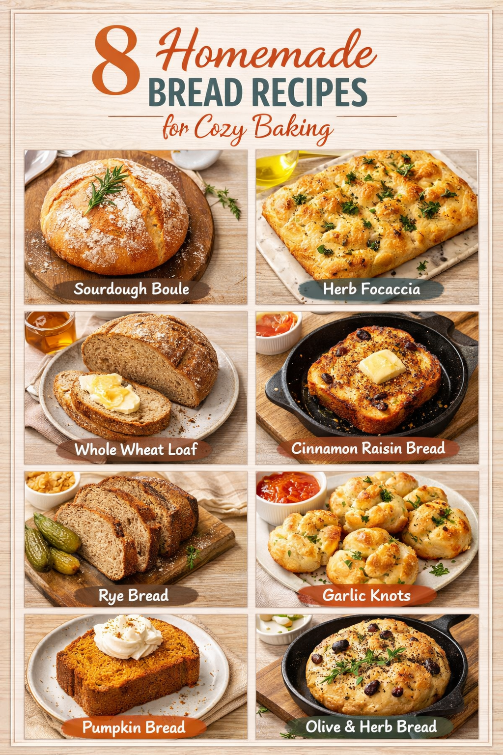 8 Homemade Bread Recipes for Cozy Baking