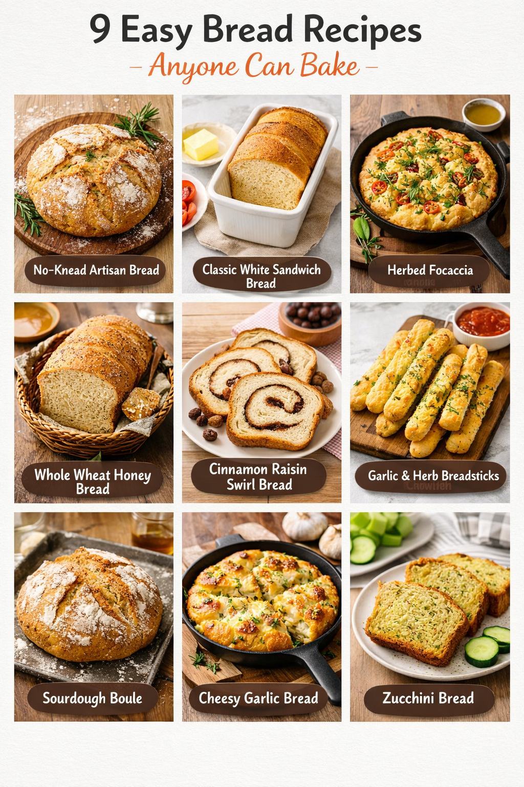 9 Easy Bread Recipes Anyone Can Bake