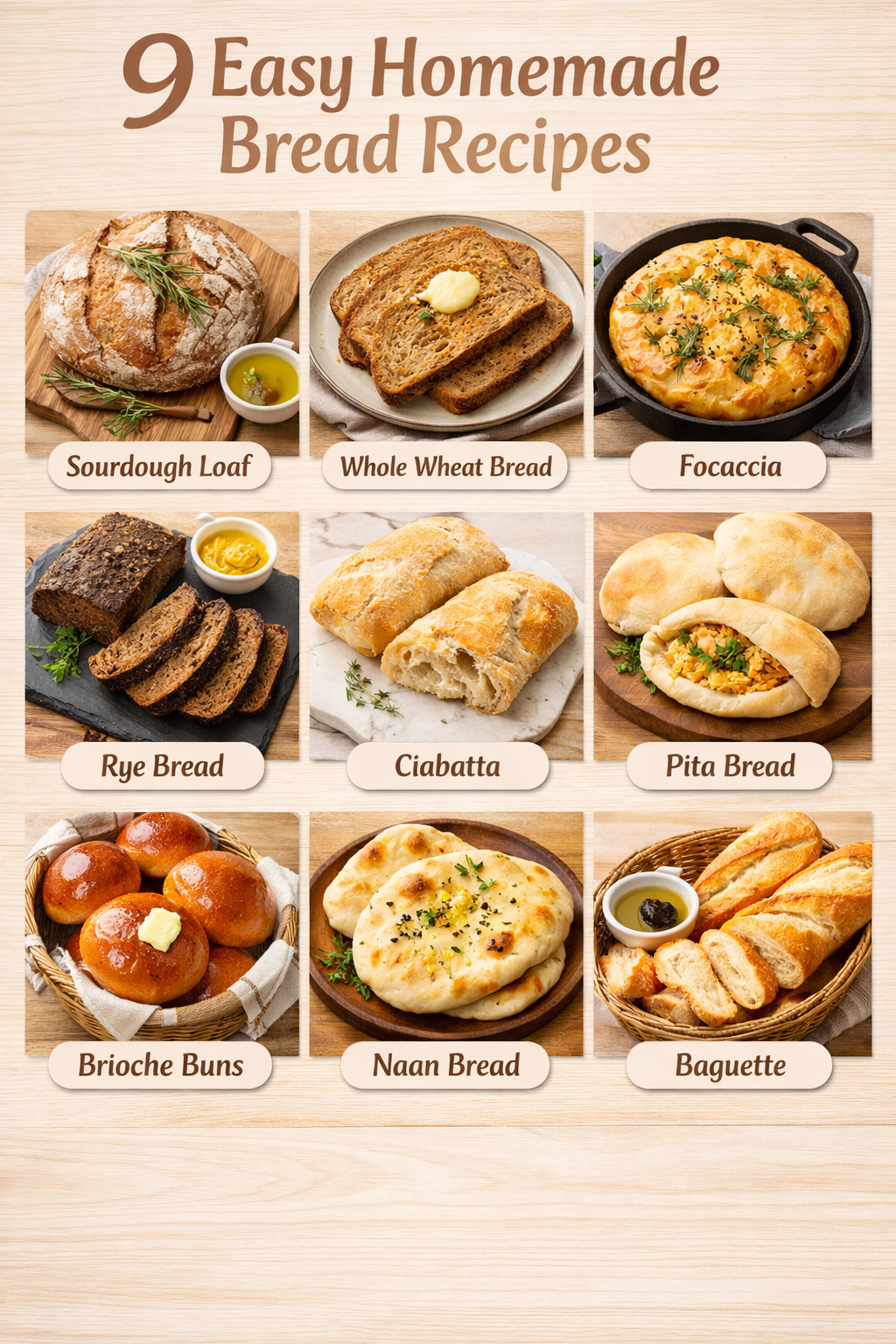 9 Easy Homemade Bread Recipes