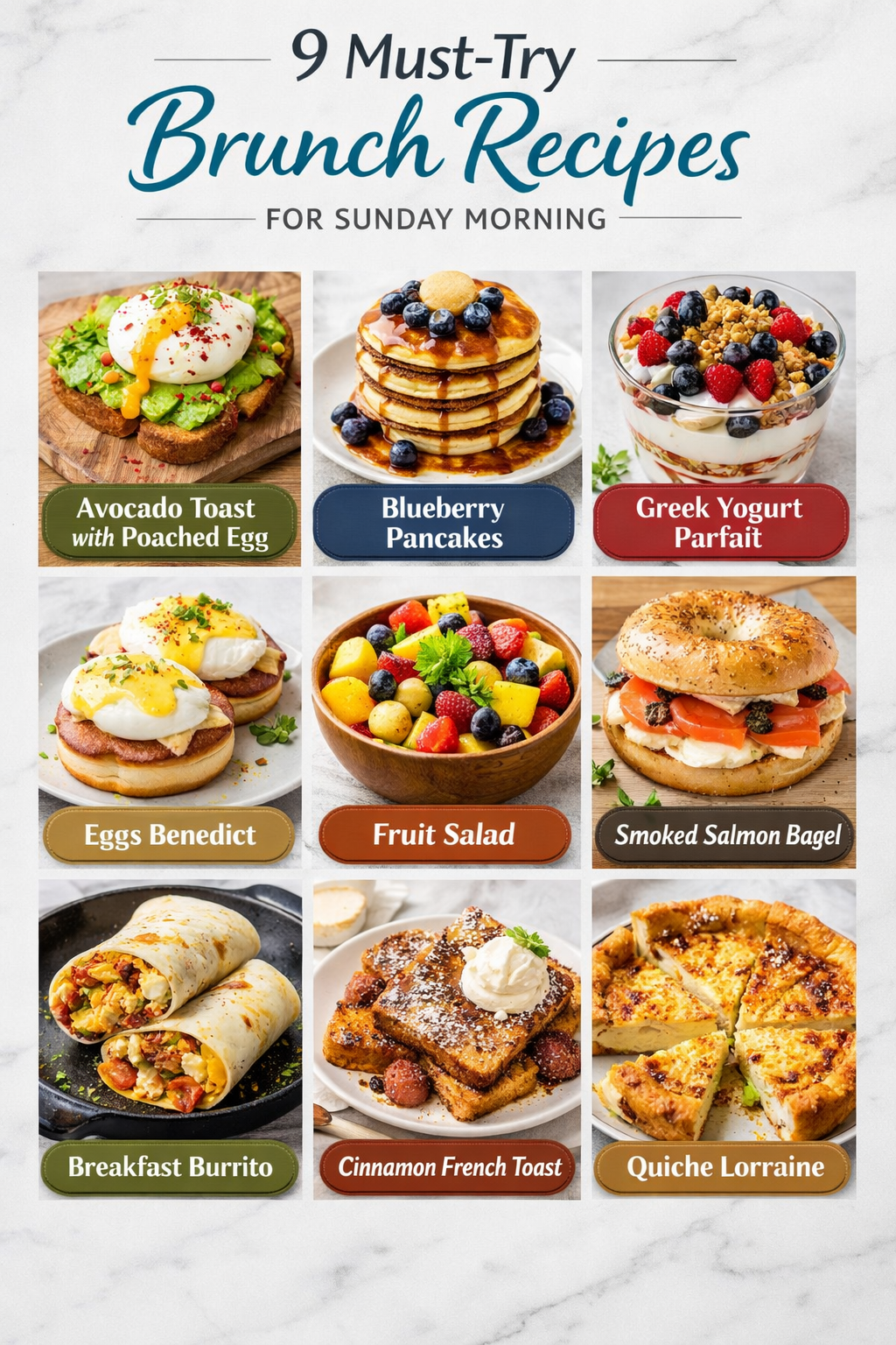 9 Must-Try Brunch Recipes for Sunday Morning