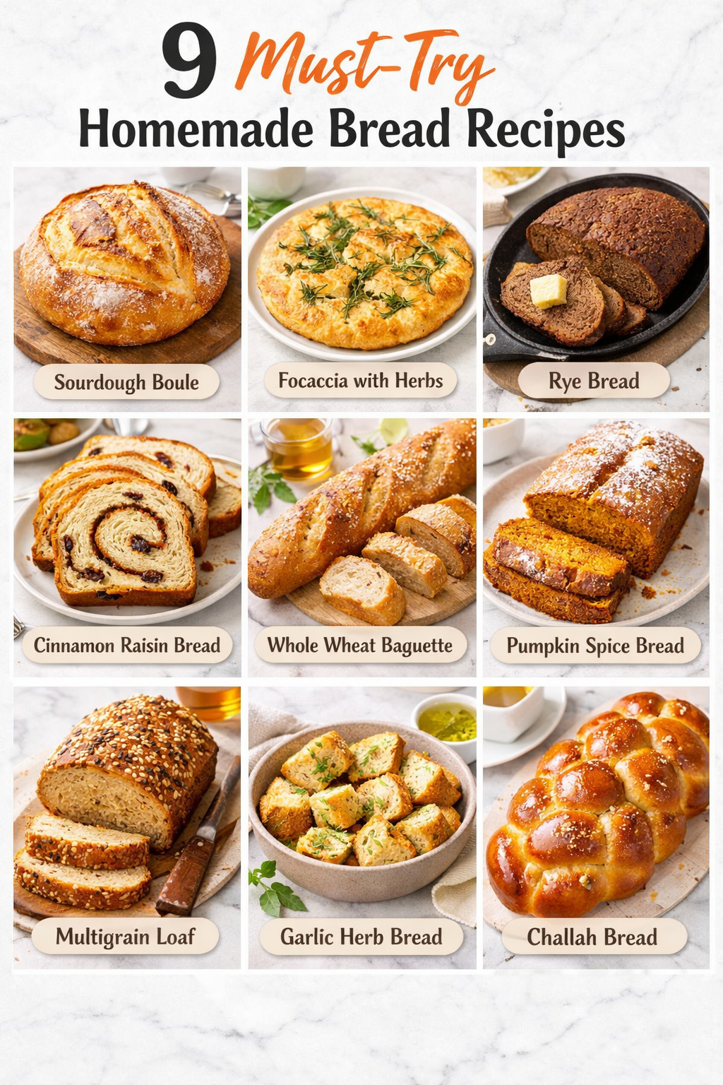 9 Must-Try Homemade Bread Recipes