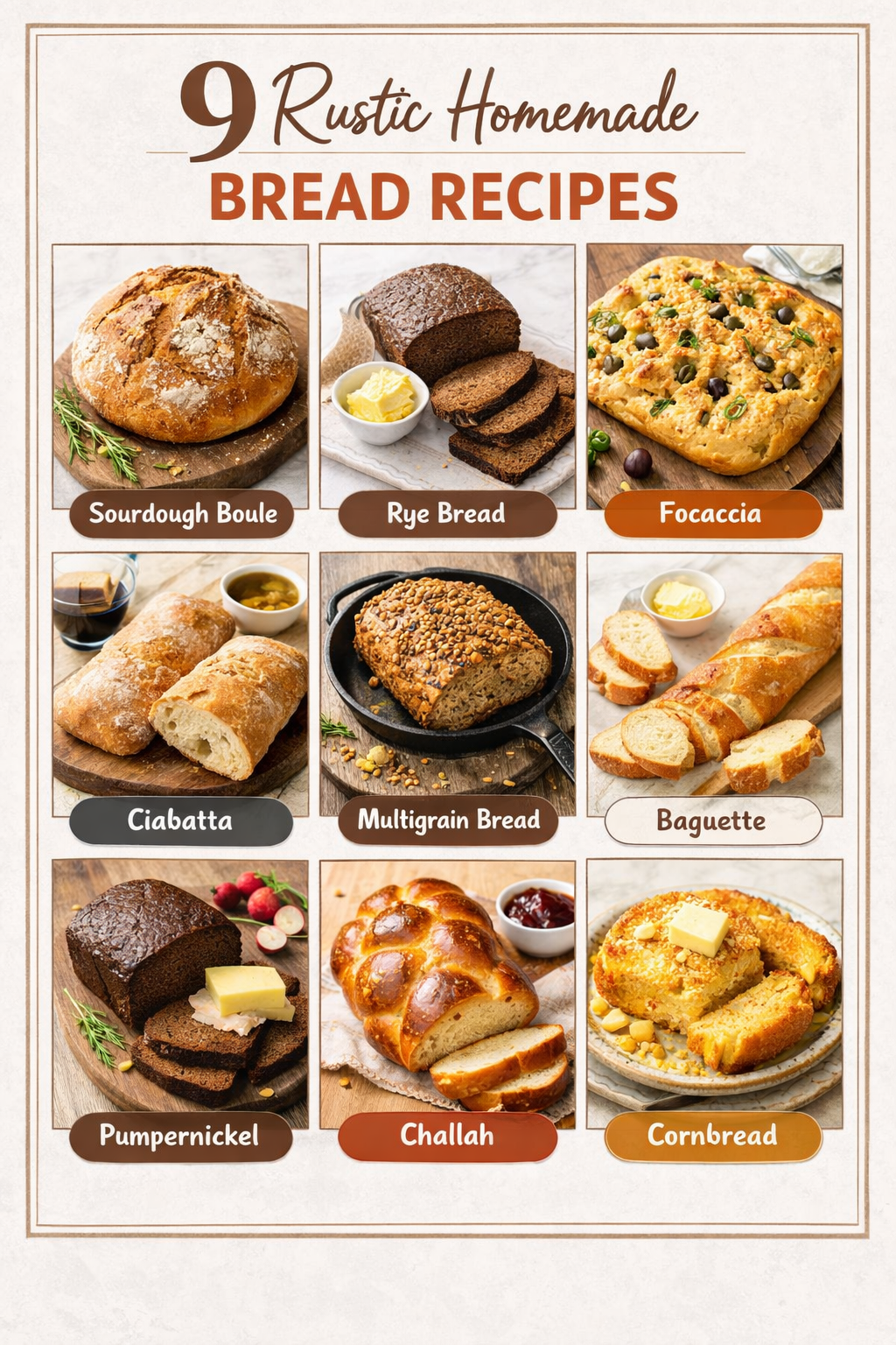 9 Rustic Homemade Bread Recipes