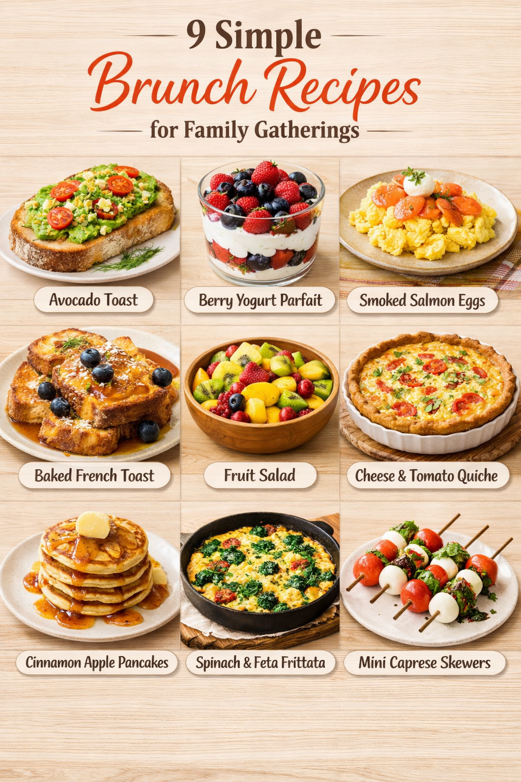 9 Simple Brunch Recipes for Family Gatherings