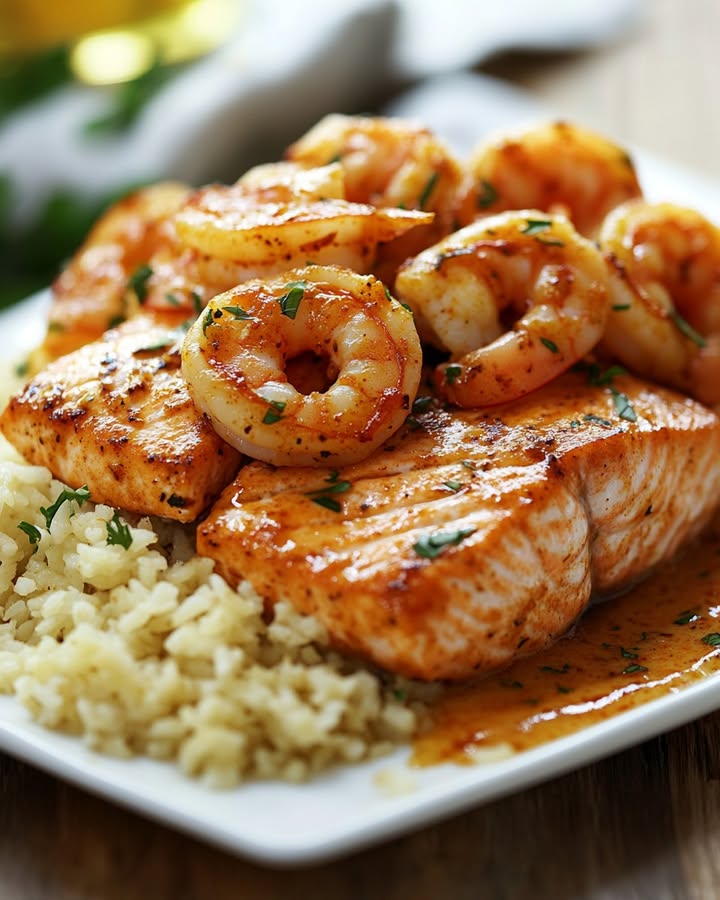 Cajun Salmon Shrimp