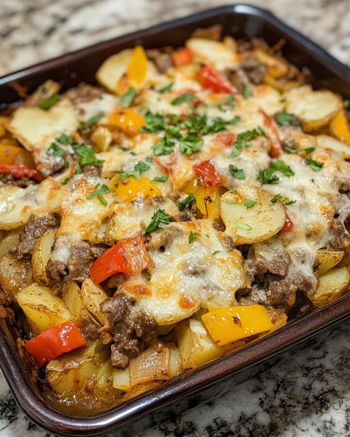 Cheesesteak Potato Casserole
