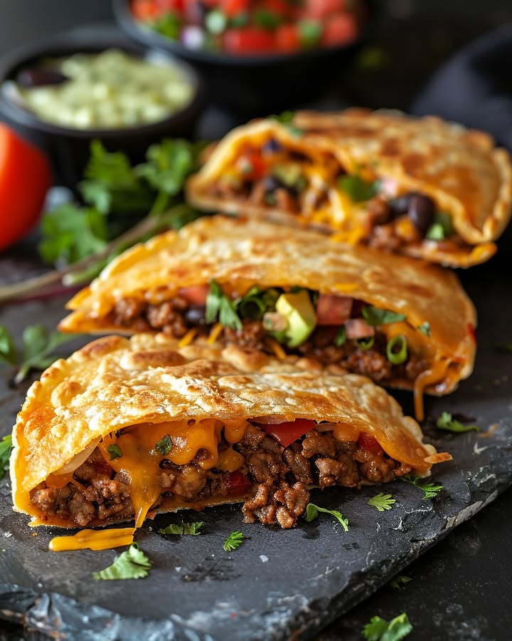 Cheesy Beef Tacos