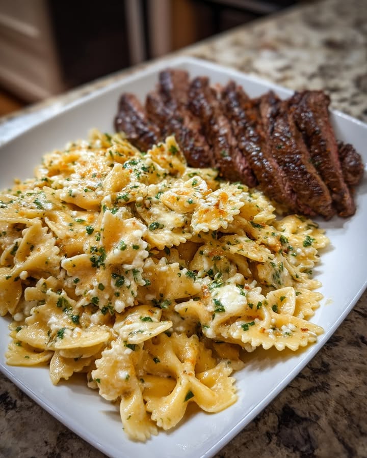 Cheesy Garlic Steak