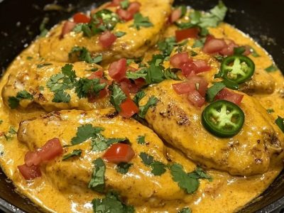 Quick Mexican Chicken with Creamy Cheese Sauce