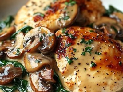 Best Creamy Garlic Chicken & Spinach Recipe