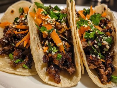 Easy Crispy Korean Beef Tacos Recipe