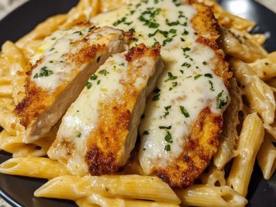 Creamy Garlic Butter Chicken Penne Recipe