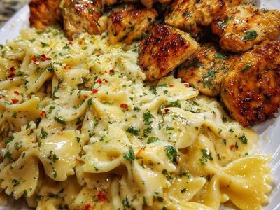 Creamy Lemon Garlic Chicken Pasta Recipe