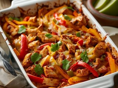 Cheesy Chicken Fajita Bake Recipe One-Dish Tex-Mex Wonder