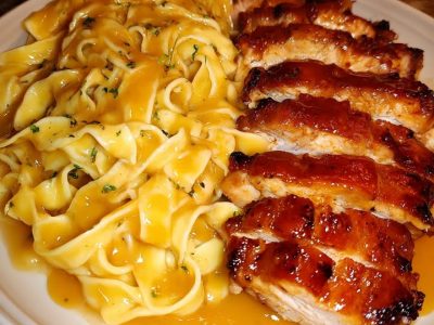 Cheesy Honey Butter Chicken Fettuccine Recipe