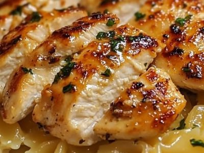 Lemon Garlic Chicken with Parmesan Pasta Recipe