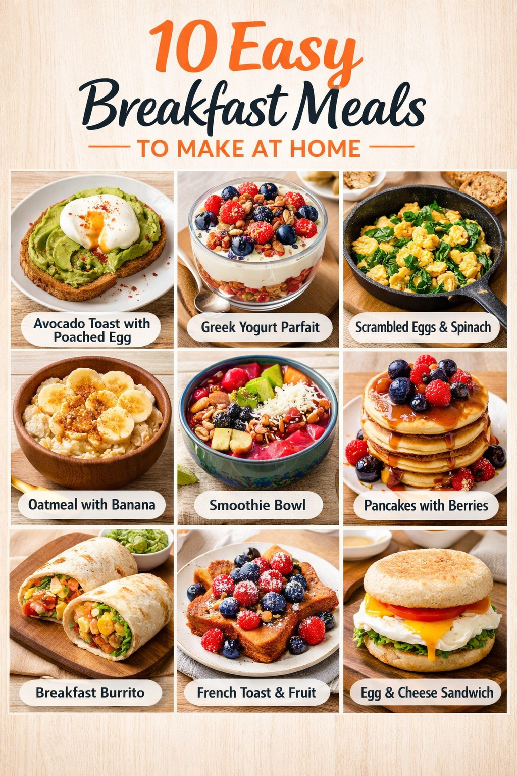 10 Easy Breakfast Meals to Make at Home