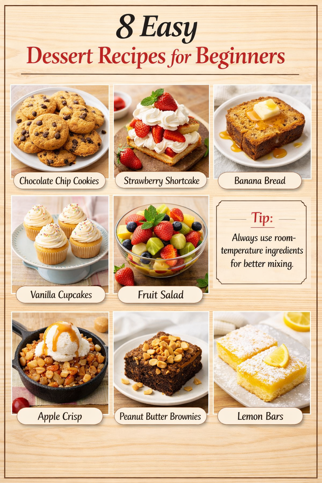 8 Easy Dessert Recipes for Beginners