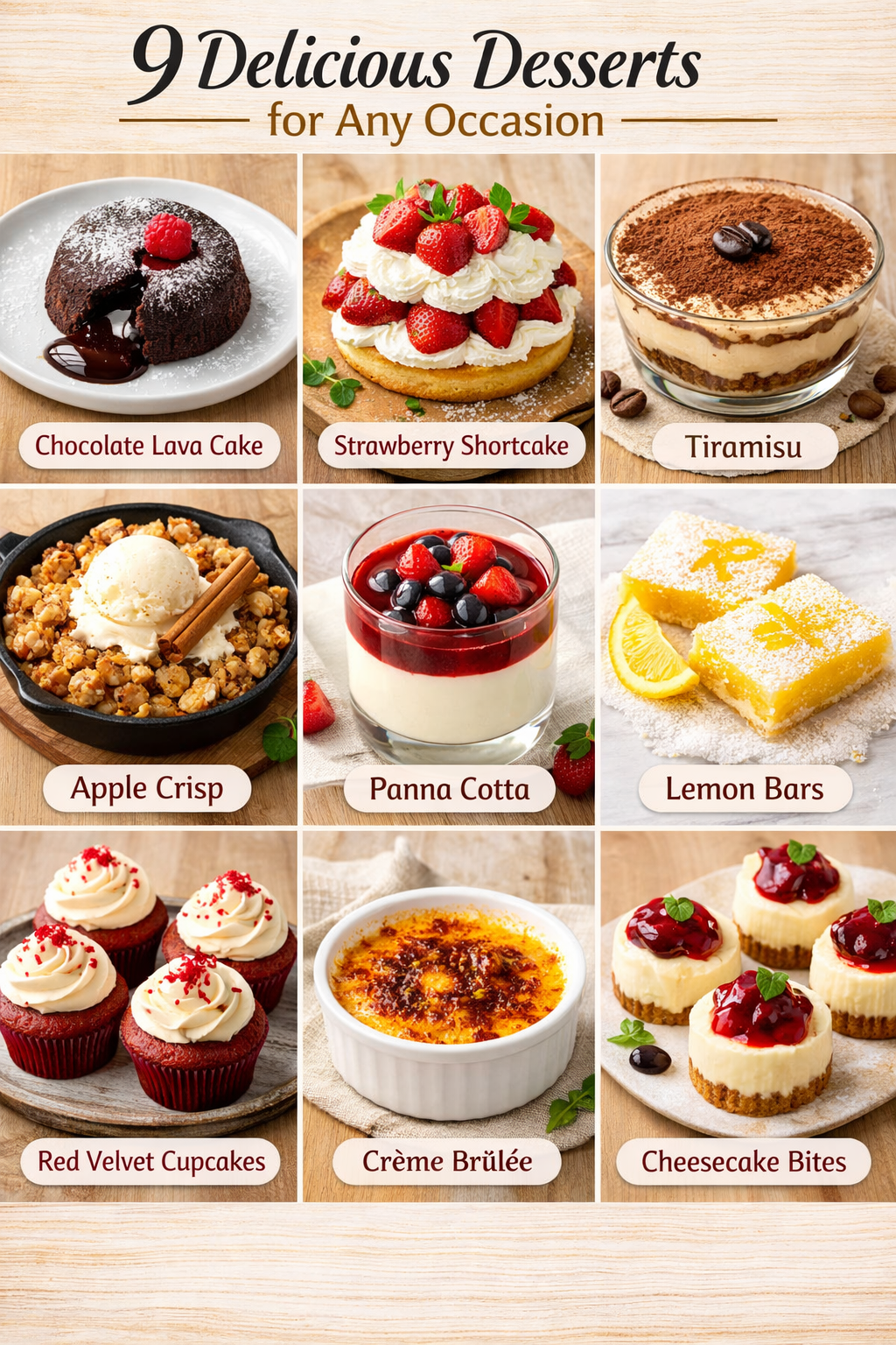 9 Delicious Desserts for Any Occasion