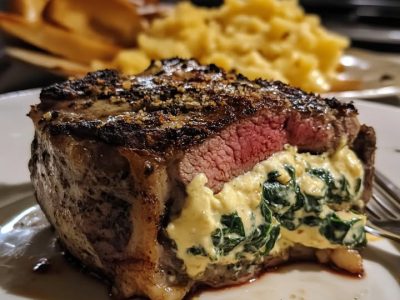 Creamed Spinach Stuffed Steak: A Family Favorite Delight