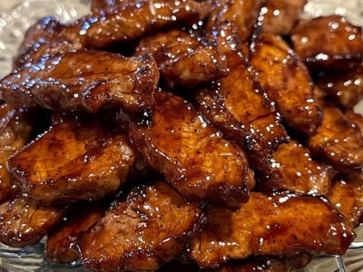 Crispy Air Fryer Honey Glazed Steak Strips: Easy & Delicious