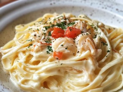 Luxurious Crab Fettuccine Alfredo: Creamy & Indulgent Pasta