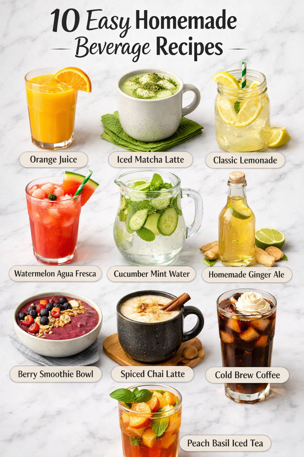 10 Easy Homemade Beverage Recipes