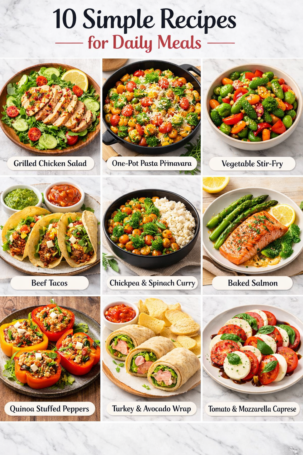10 Simple Recipes for Daily Meals