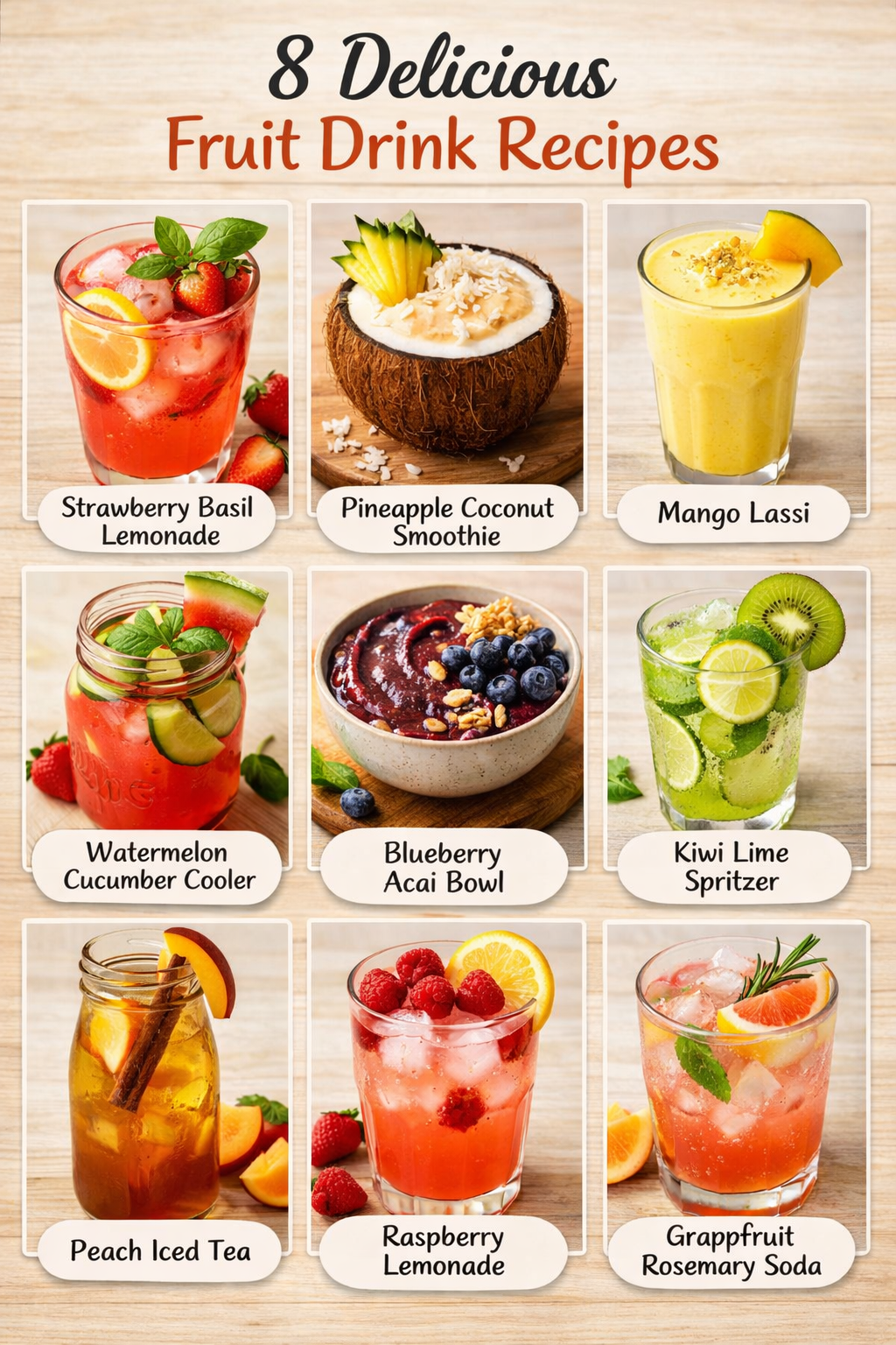 8 Delicious Fruit Drink Recipes