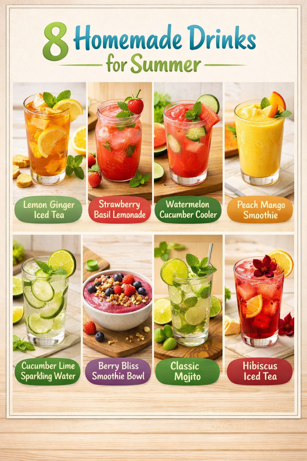 8 Homemade Drinks for Summer