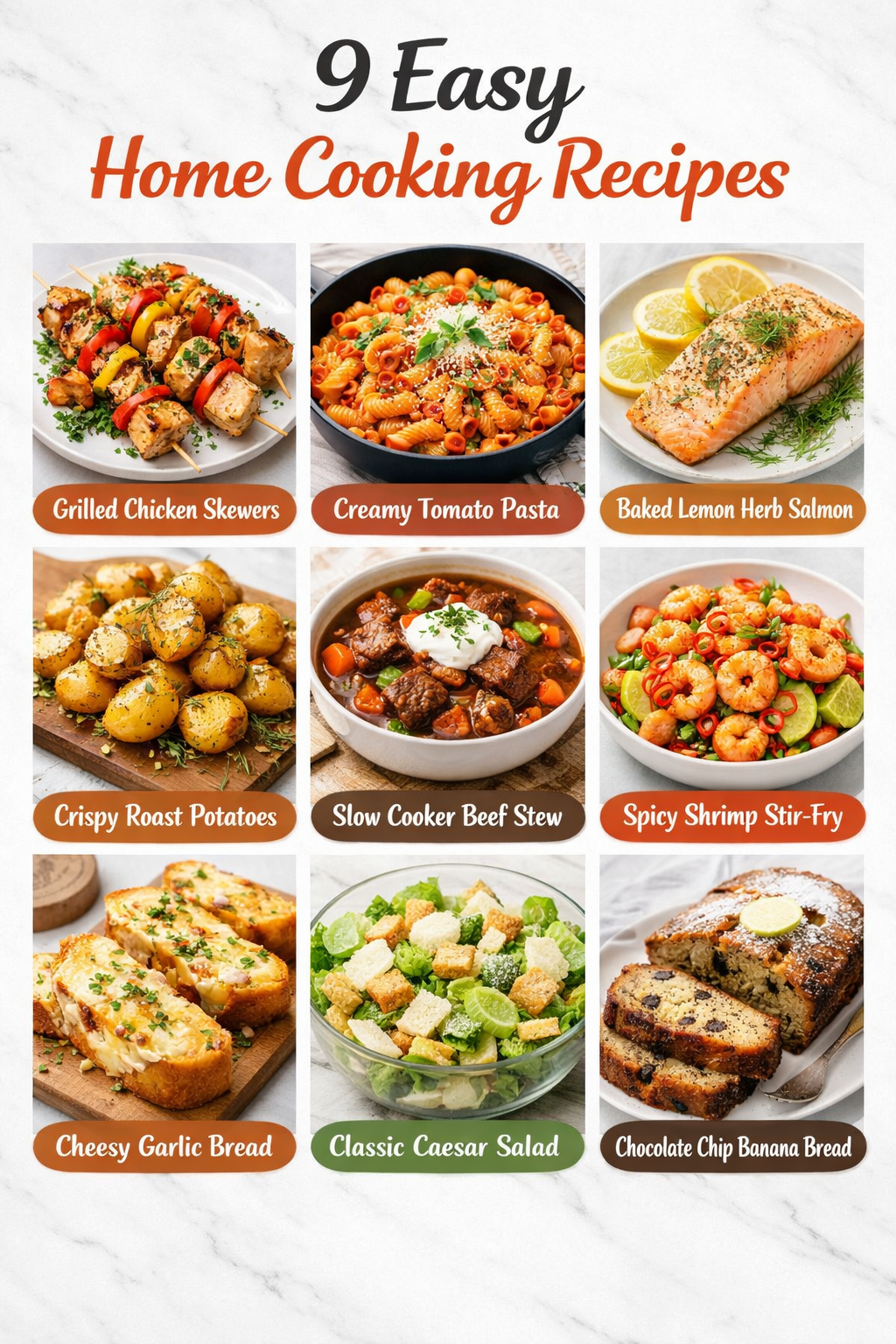 9 Easy Home Cooking Recipes