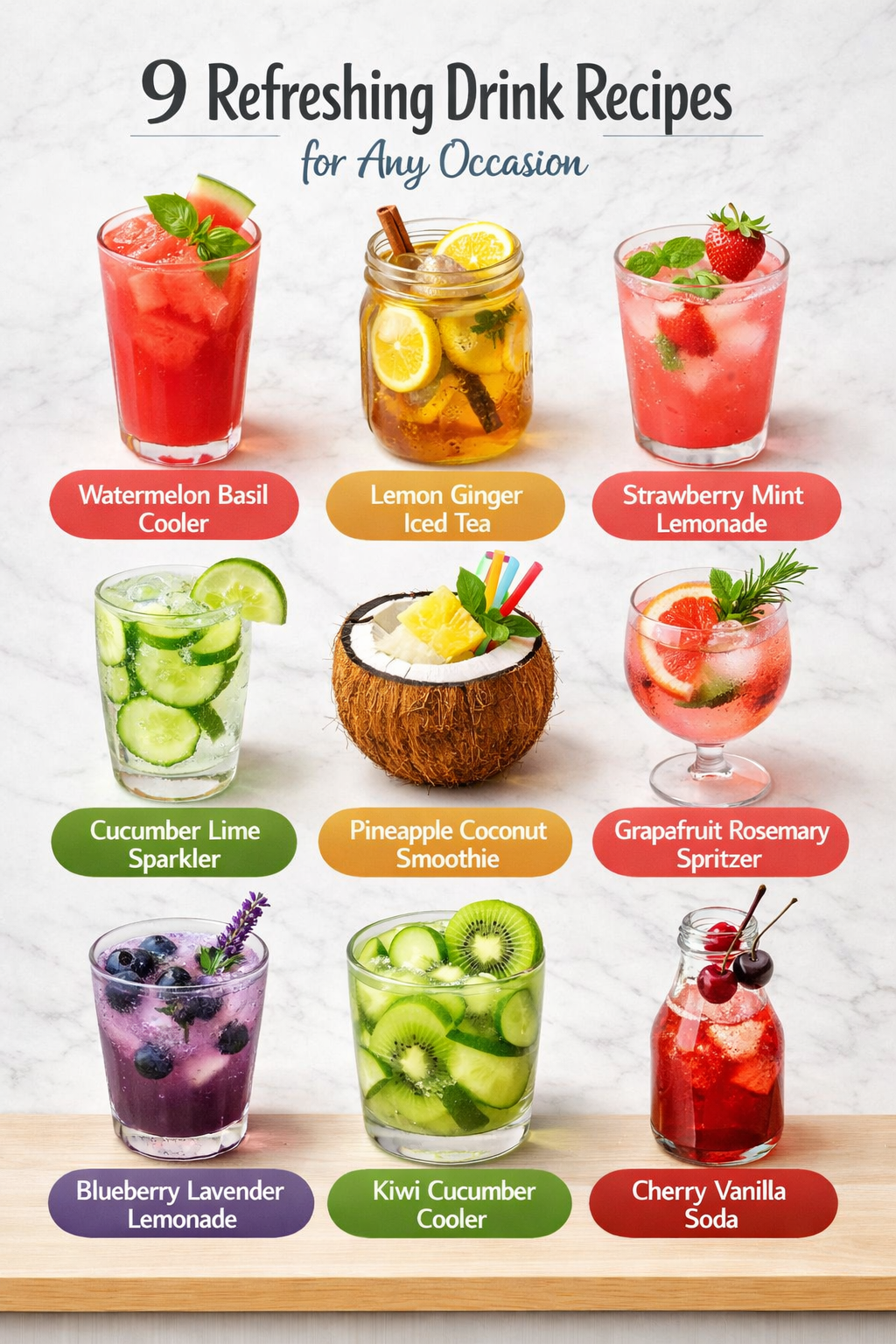 9 Refreshing Drink Recipes for Any Occasion