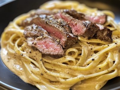 Creamy Peppercorn Steak Pasta: A Rich and Comforting Delight