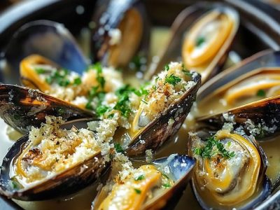 Garlic-Stuffed Mussels Delight: Easy Coastal Flavor at Home