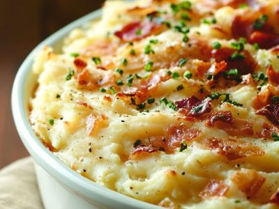 Creamy Cheesy Loaded Mashed Potato Casserole Recipe