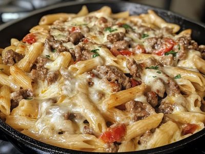 Philly Cheesesteak Pasta Skillet: One-Pot Comfort Food Twist
