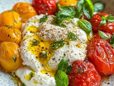 Oven Roasted Tomato Burrata Salad: A Simple Yet Elegant Delight